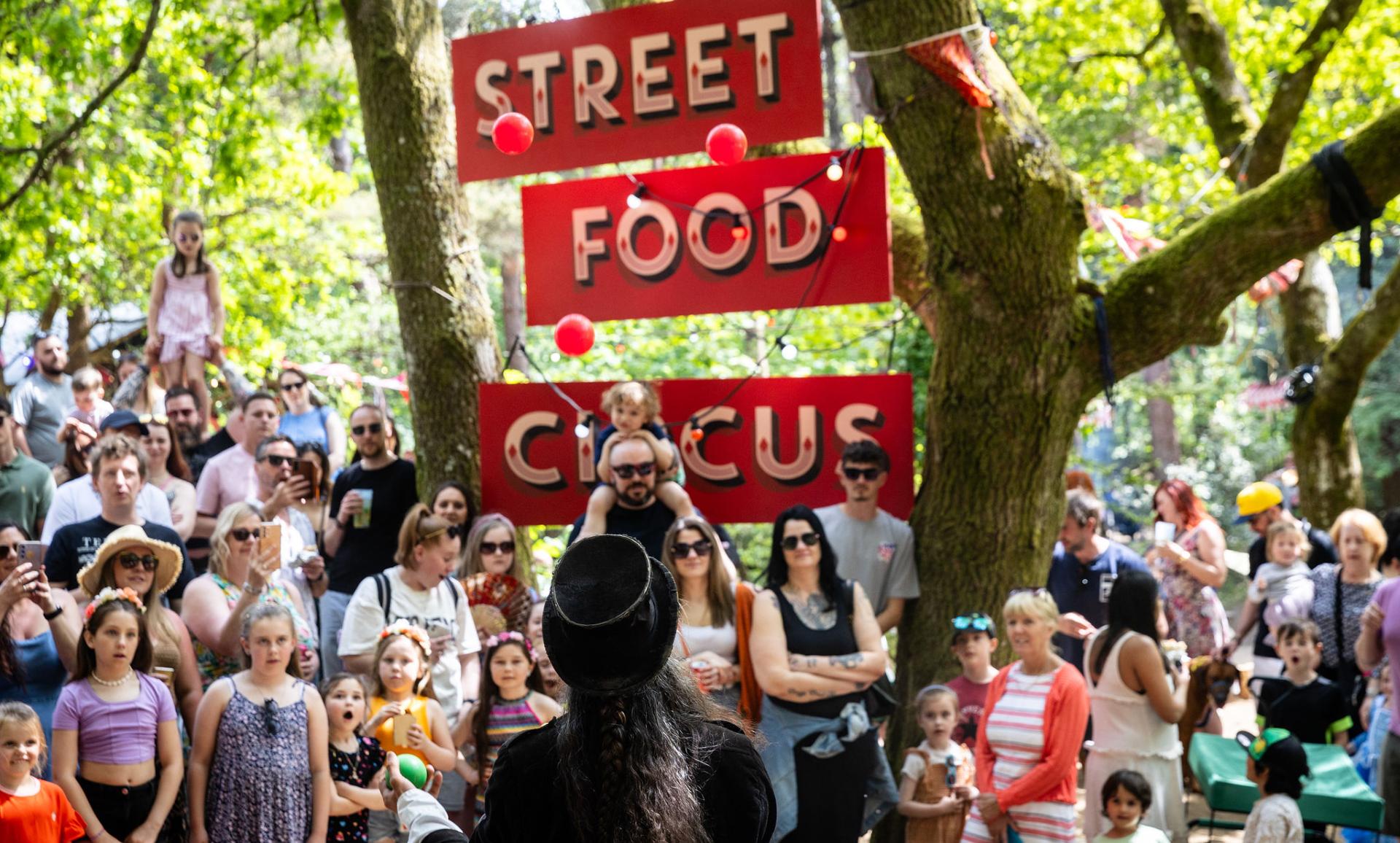 street food circus entrance sign
